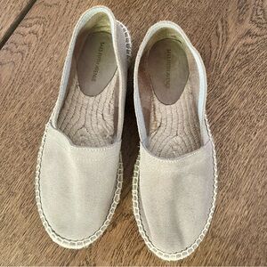Saks Fifth Avenue Beige Suede Espadrilles
